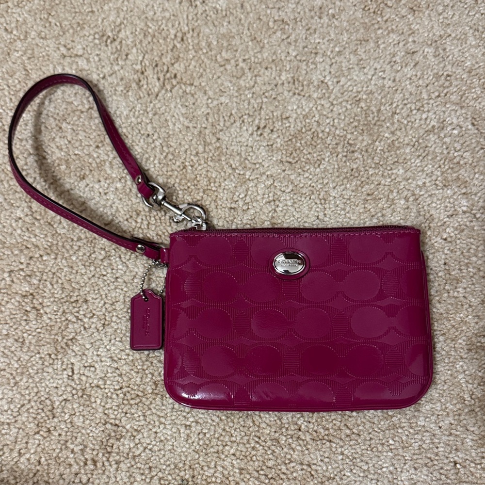Coach Magenta Wristlet
